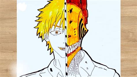 Menggambar Denji Manusia Gergaji - Anime Chainsaw Man - YouTube