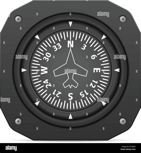 Flight instrument heading indicator on a white background Stock Vector Image & Art - Alamy