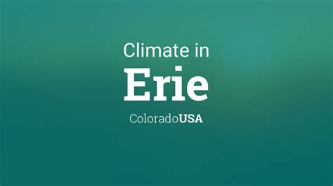 Climate & Weather Averages in Erie, Colorado, USA