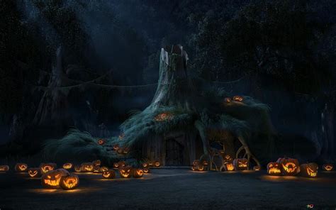 Halloween in the swamp HD wallpaper download