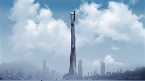 Iconic Pearl Tower in Hong Kong