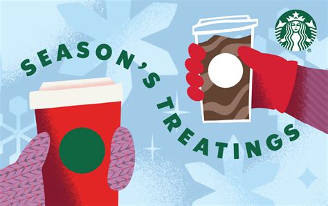 Gift card image: Two hands holding festive Starbucks beverages toast ...