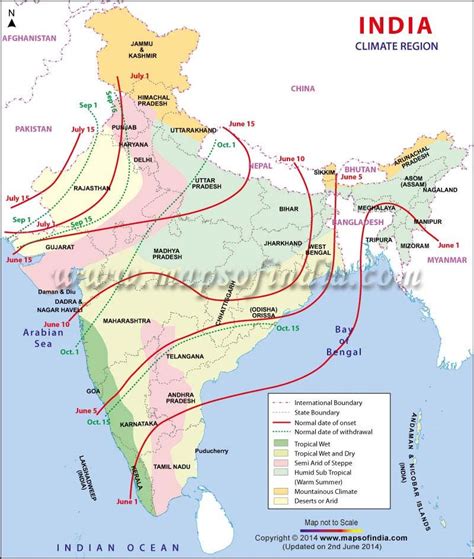 India Climate, Climate Map of India and Climatic Regions Map | India ...