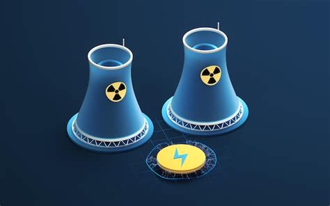 Premium Photo | The concept of nuclear energy 3d rendering