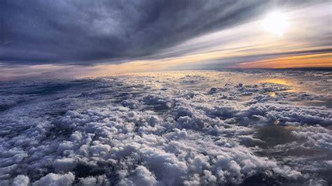 Flying above the clouds at sunset and HD wallpaper | Pxfuel