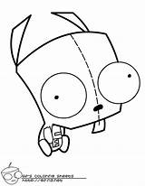 Gir Invader Zim Coloring Pages  Home sketch template