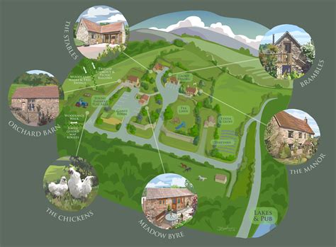 Hamlet luxury accommodation map • David Goodman • illustration | maps ...