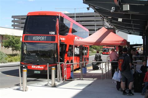 SkyBus double decker #106 BS01WY outside Melbourne Airport Terminal 4 - Wongm's Rail Gallery