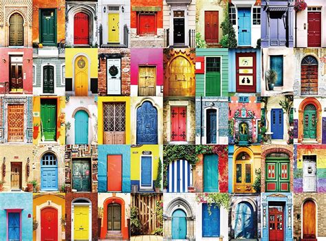 Colorful Doors 1000 Pieces Jigsaw Puzzle for Adults from [Enphiblue] in 2021 | Gifts for teens ...