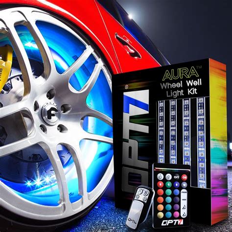 OPT7 All-Color Wheel Well LED Light Kit ¦ 4pc Custom Accent Neon Strips Rim Tire in eBay Motors ...