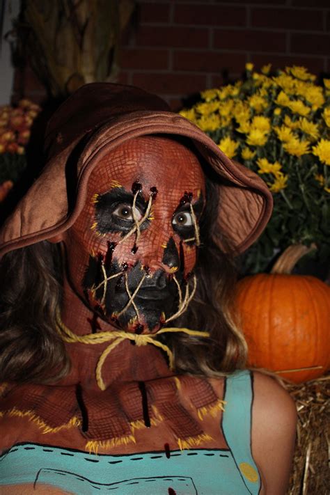 Scary Scarecrow Makeup by Cailey Brammer | Scarecrow makeup, Scarecrow face paint, Face painting ...