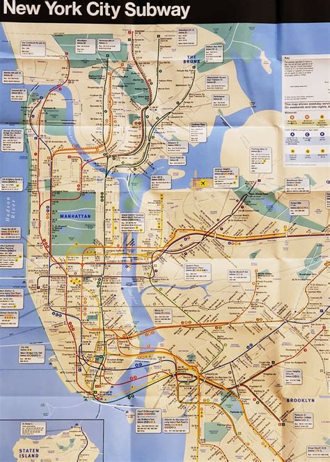 New York City MTA NYC Subway Map Poster The Map New Version | Etsy