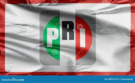 PRI Flag, Institutional Revolutionary Party. a Political Party in ...