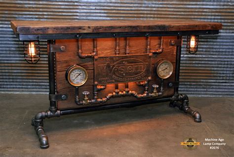 Steampunk Industrial / Barn wood / Steam Gauge / Table / Hallway Sofa ...