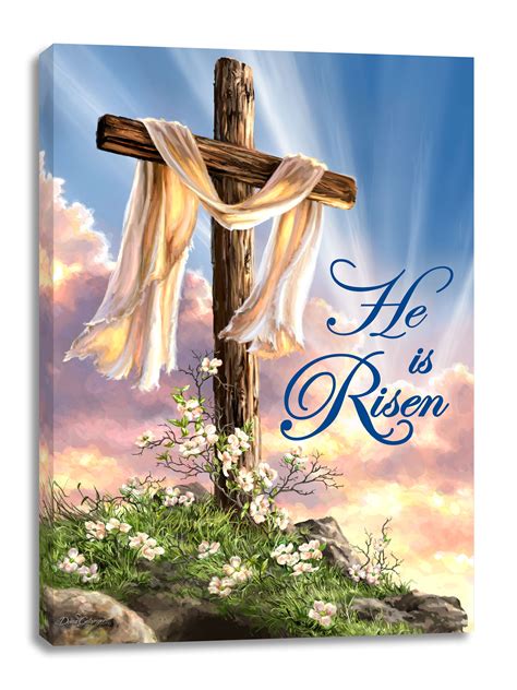 He Is Risen Canvas Wall Art - Glow Decor