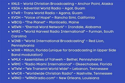 Shortwave Radio Station Frequencies List [USA & Europe]