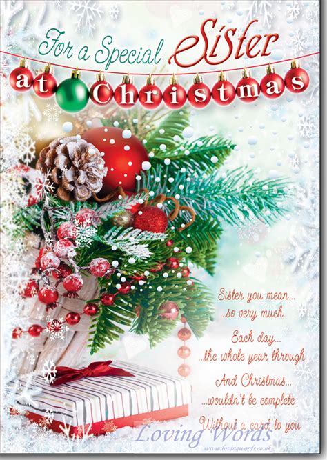 For a Special Sister at Christmas | Greeting Cards by Loving Words