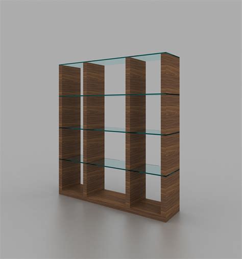 Wall Unit In Walnut Finish with Glass Shelves Phoenix Arizona J&M-ELM