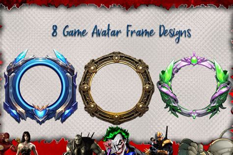 Game Avatar | 8 Game Avatar Frame Designs, PNG