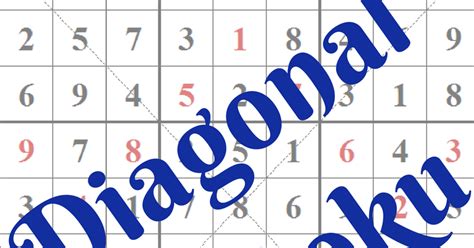 Diagonal Sudoku Puzzles Main Page