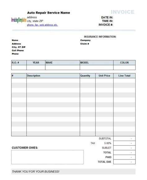 9 Quickbooks Invoice Template For Word - Perfect Template Ideas