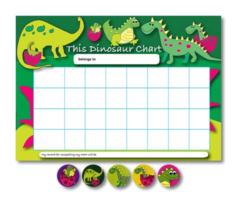 Dinosaur Sticker Chart Printable - Printable Templates