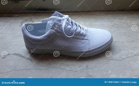 Vans shoes white stock photo. Image of shoes, white - 130815260