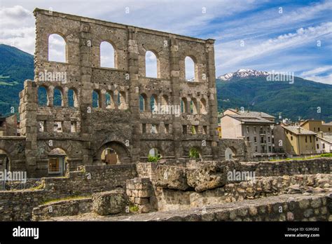 Roman ruins in aosta hi-res stock photography and images - Alamy