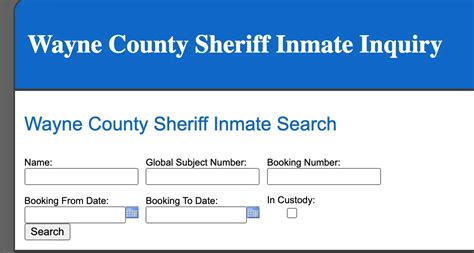 Wayne County Jail III Roster Lookup, MI, Inmate Search