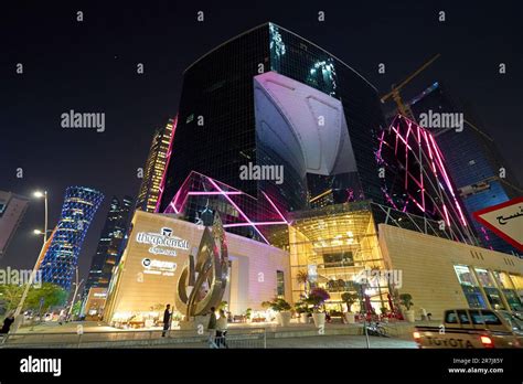 DOHA, QATAR - CIRCA MARCH, 2023: street level view of the Gate Mall in ...