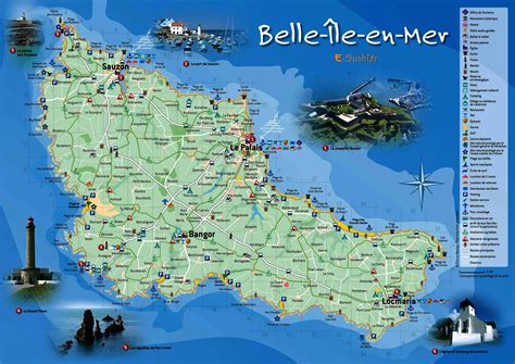 Carte de belle île en mer | Arts et Voyages