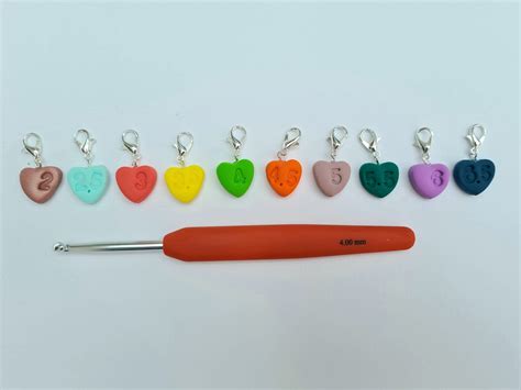 Stitch Markers - with hook numbers - The Crochet Craft Co