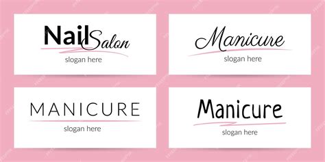 Premium Vector | Manicure logo set vector illustration