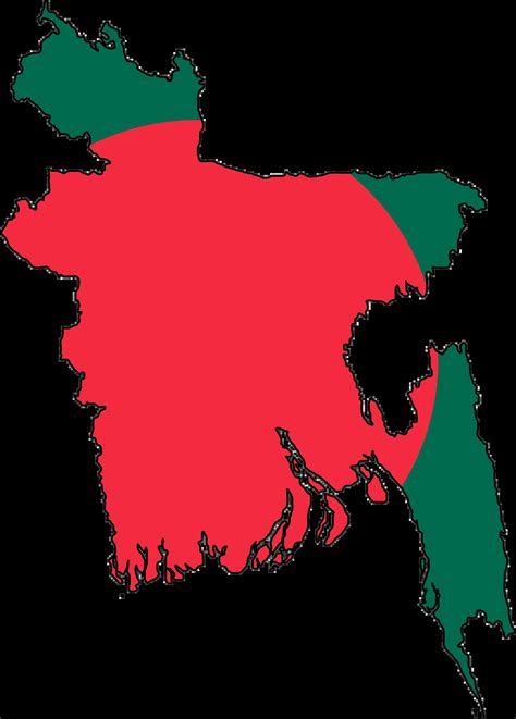 Bangladesh Flag Map • Mapsof.net