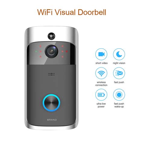 WiFi Smart Wireless Security Doorbell Camera Ring Visual Intercom Video Alarm Door Phone Remote ...