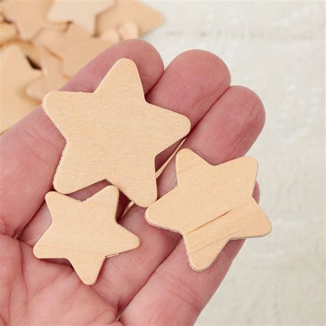 Unfinished Wood Stars - Wooden Hearts and Stars - Wood Crafts - Craft Supplies - Factory Direct ...