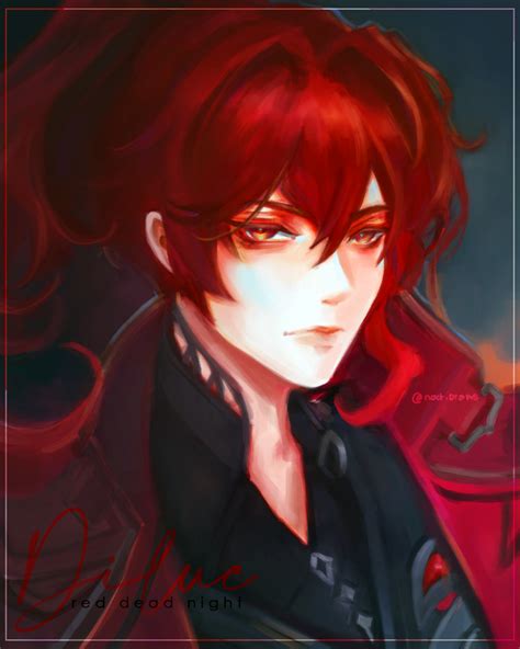 Diluc Red Dead of Night (Skin) Fanart | Genshin Impact | HoYoLAB