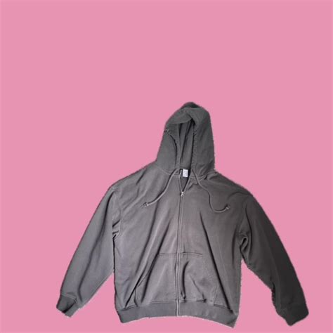 Dark grey H&M jacket + hoodie Size Medium - Depop