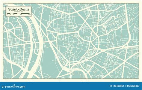 Saint Denis Reunion City Map In Retro Style In Golden Color. Outline ...