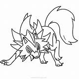 Rockruff Duskform Printables Kleurplaat Pokemon Lycanroc Event  Images sketch template