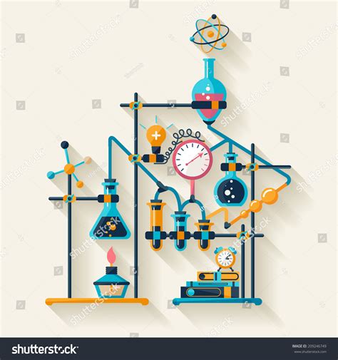 Chemistry Infographic Flat Design Stock Vector (Royalty Free) 209246749 ...