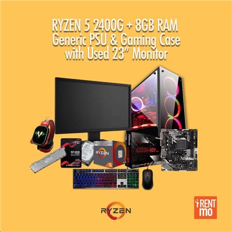 AMD RYZEN 5 2400G with 8GB RAM | Generic PSU | 23" Used Monitor ...