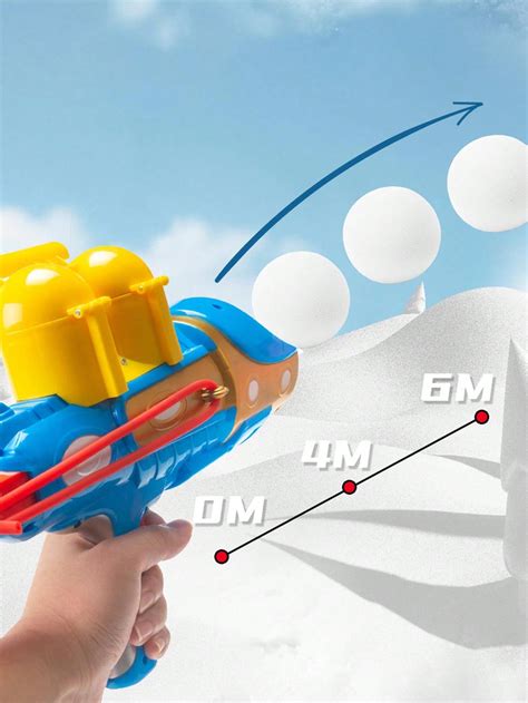 1pc Youth Funny Snowball Gun With Soft Foam Ball Launcher Winter Outdoor Toy For Snowball Fights ...