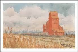 grain elevator art - Google Search | Landscape paintings