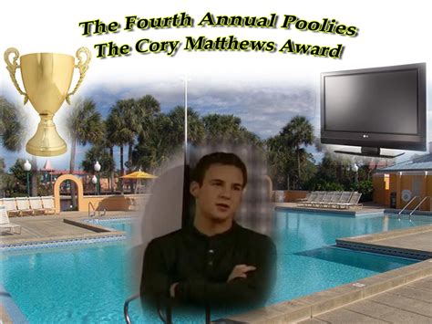 Quiet Pool Perspective: The Cory Matthews Award- Lead in Comedy