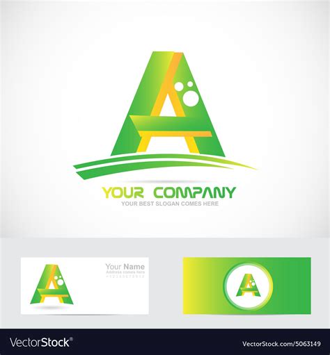 Green letter a logo icon Royalty Free Vector Image