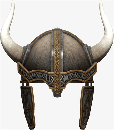 a helmet with horns is shown on a white background for use in video games or as an object