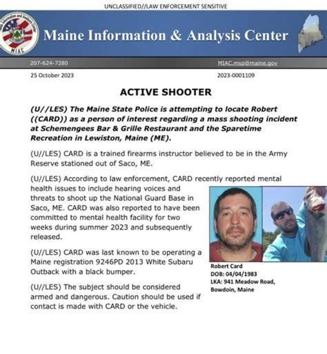 Mass shooting in Lewiston, Maine LIVE updates: Robert Card has been found dead