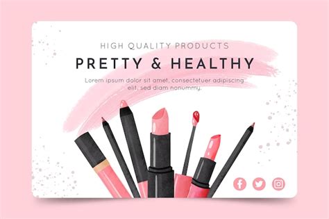 Free Vector | Cosmetic banner template