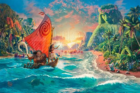 Free download Moana Limited Edition Canvas By Thomas Kinkade Studios ...